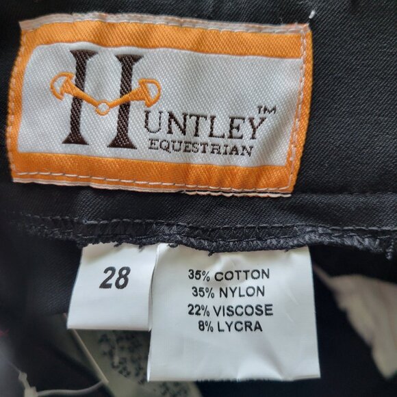 Huntley Equestrian Black Riding Pants Women's 28 Suede Full Seat Breeches NWT - Picture 9 of 9